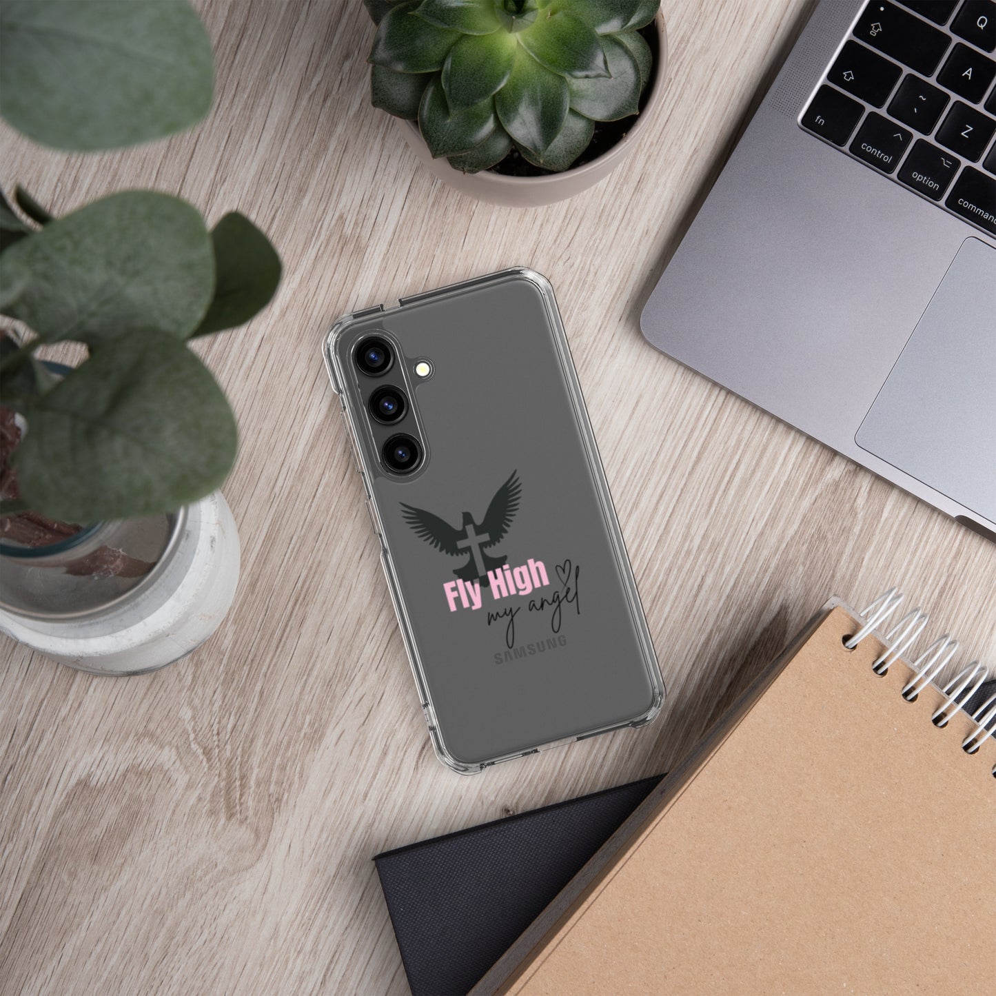 Fly High My Angel Clear Case for Samsung® - Pink