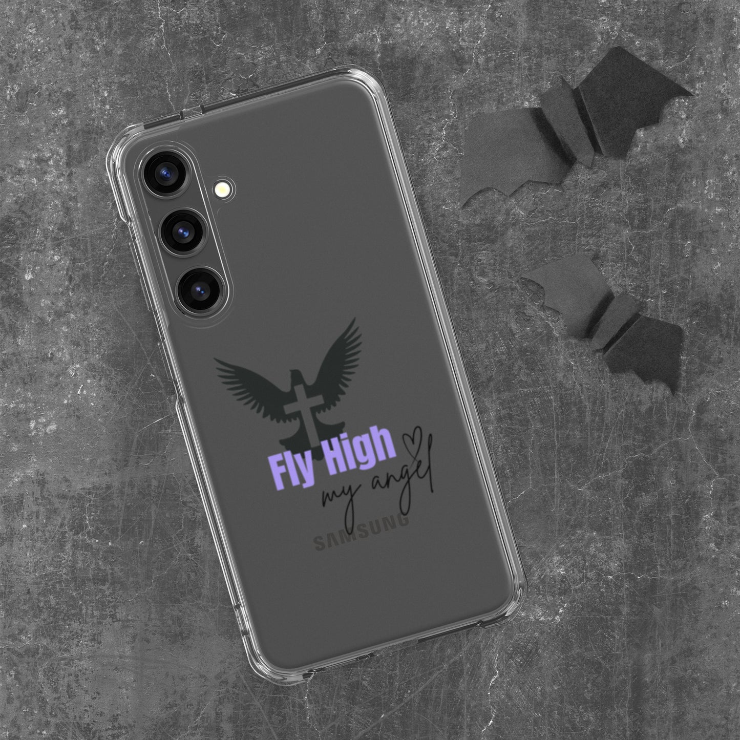 Fly High My Angel Clear Case for Samsung® - Purple
