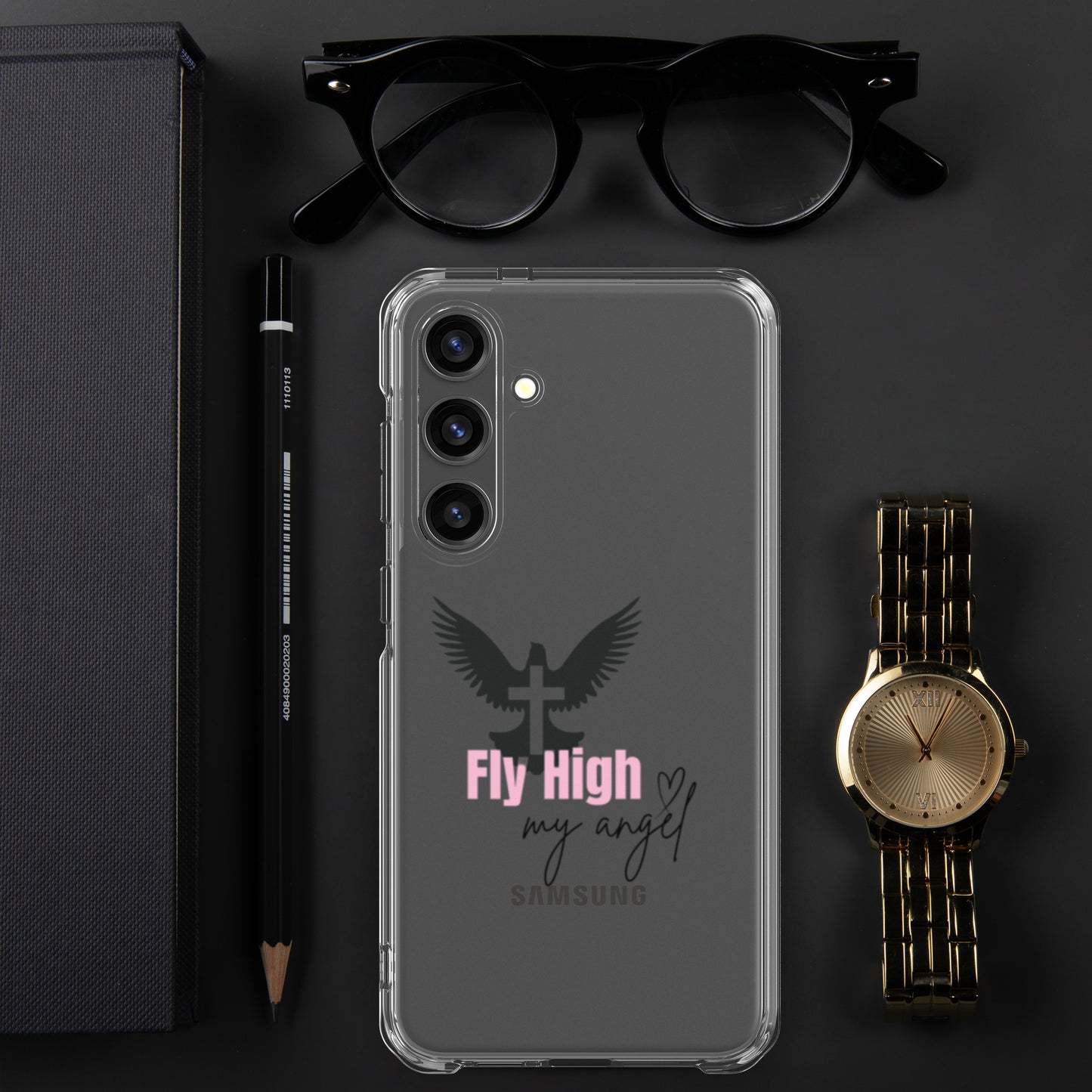 Fly High My Angel Clear Case for Samsung® - Pink