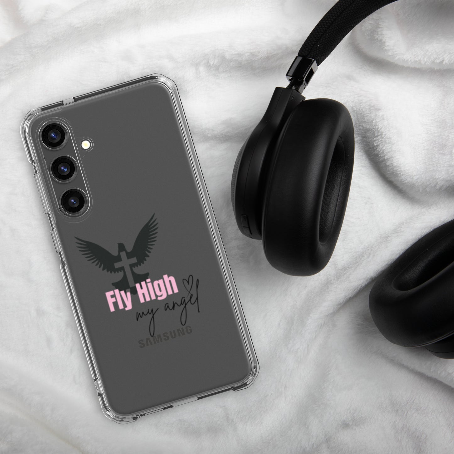 Fly High My Angel Clear Case for Samsung® - Pink