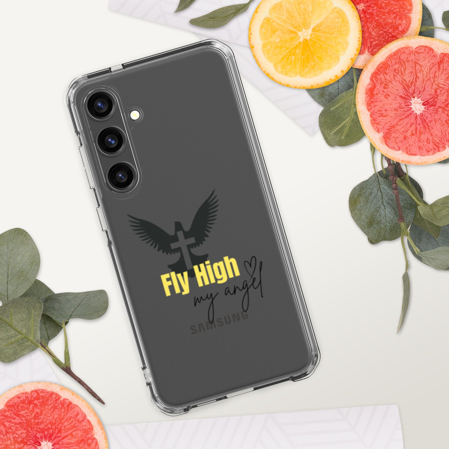Fly High My Angel Clear Case for Samsung® - Yellow