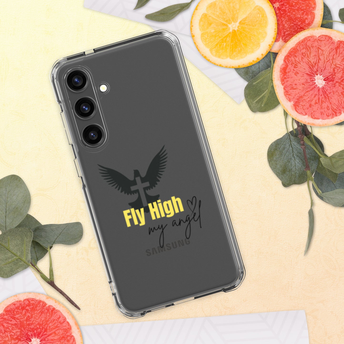 Fly High My Angel Clear Case for Samsung® - Yellow