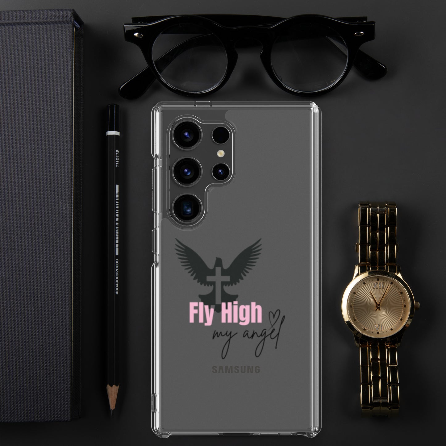 Fly High My Angel Clear Case for Samsung® - Pink