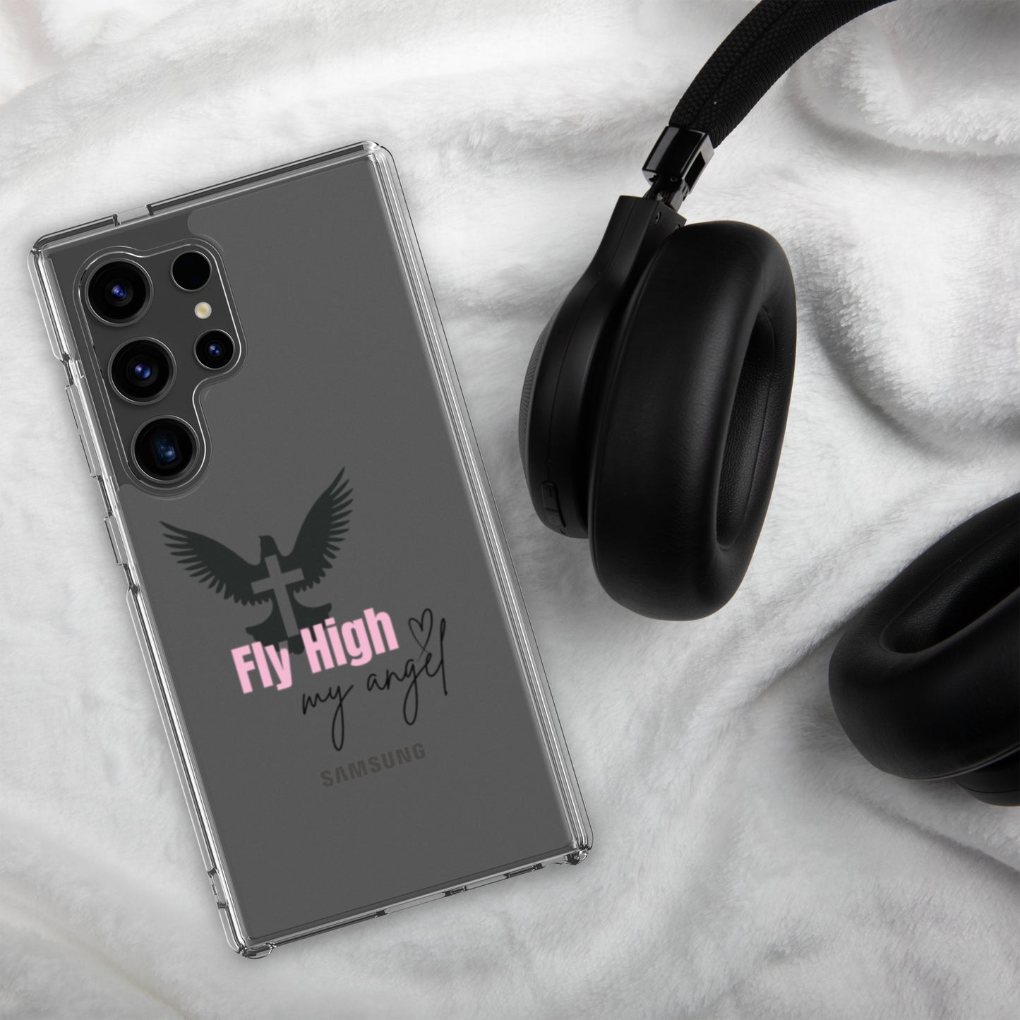 Fly High My Angel Clear Case for Samsung® - Pink
