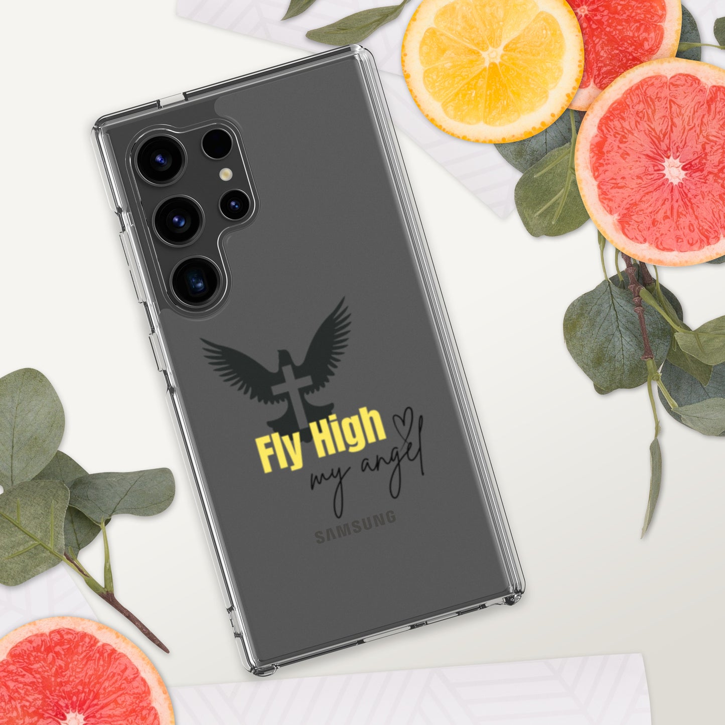 Fly High My Angel Clear Case for Samsung® - Yellow