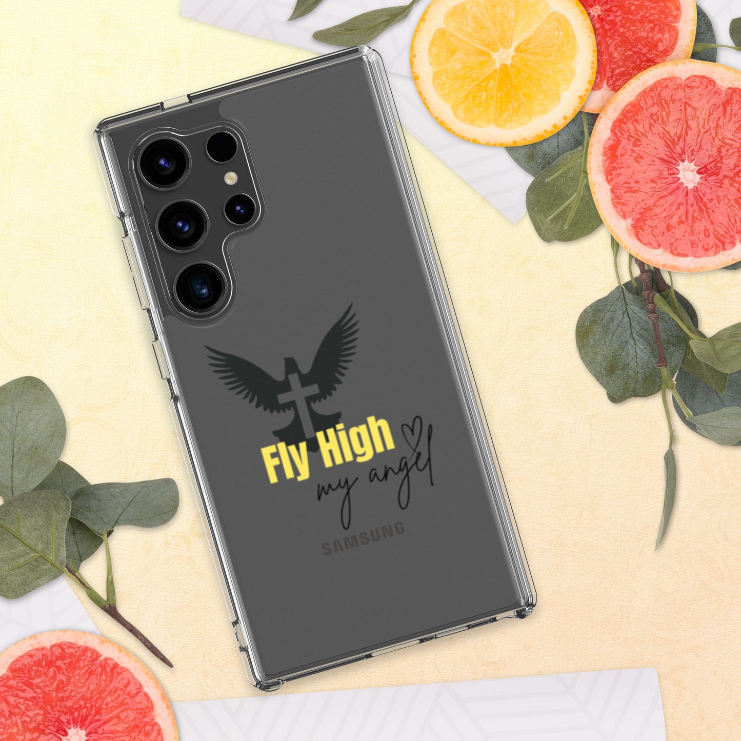 Fly High My Angel Clear Case for Samsung® - Yellow