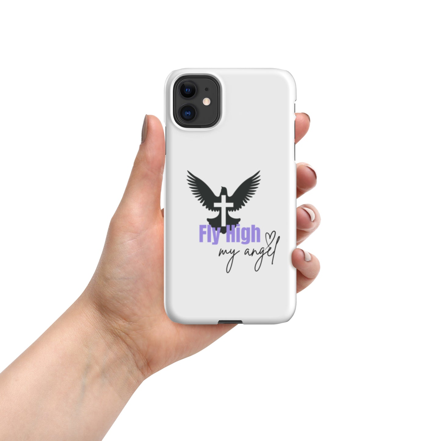 Fly High My Angel Snap case for iPhone® - Purple