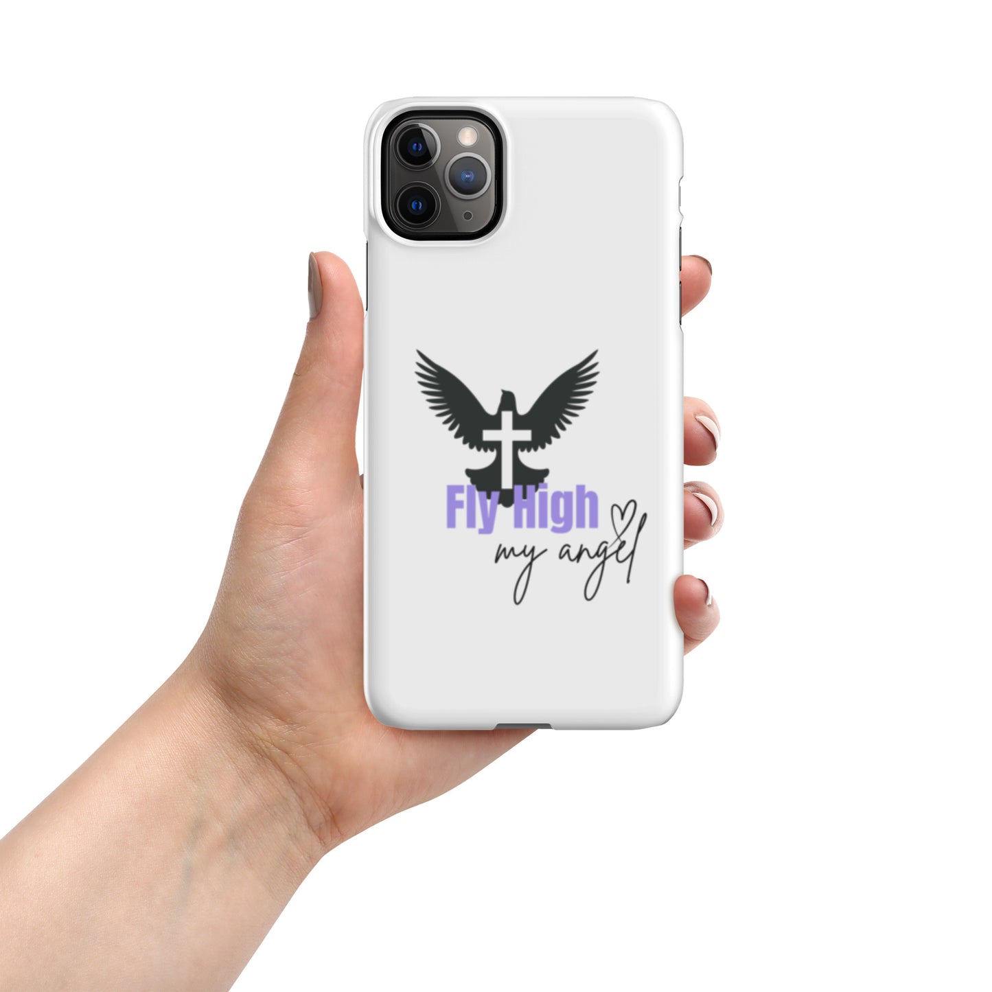 Fly High My Angel Snap case for iPhone® - Purple