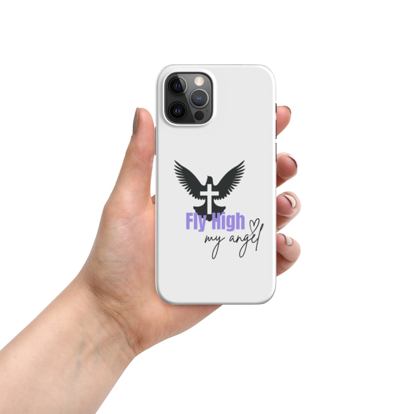 Fly High My Angel Snap case for iPhone® - Purple