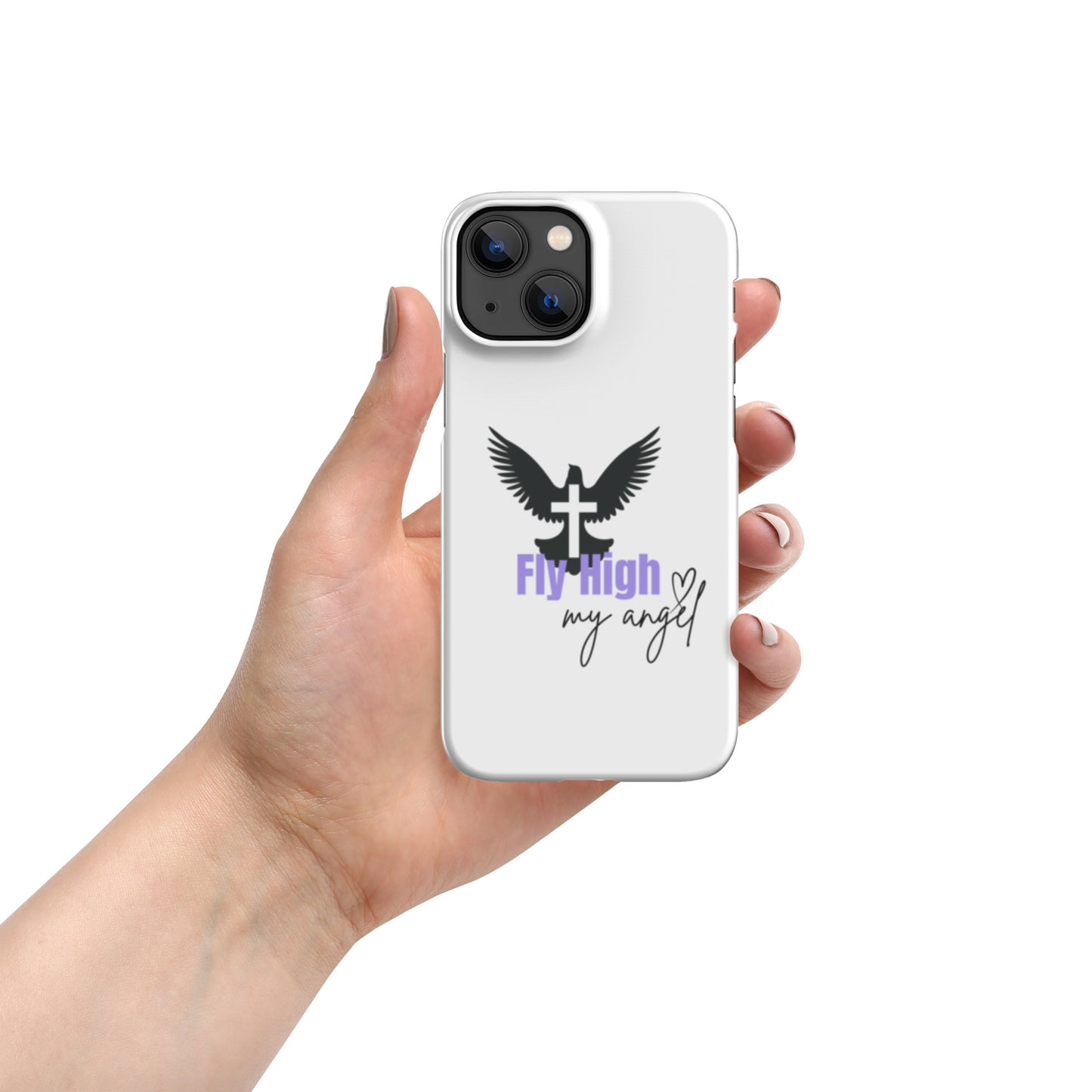 Fly High My Angel Snap case for iPhone® - Purple