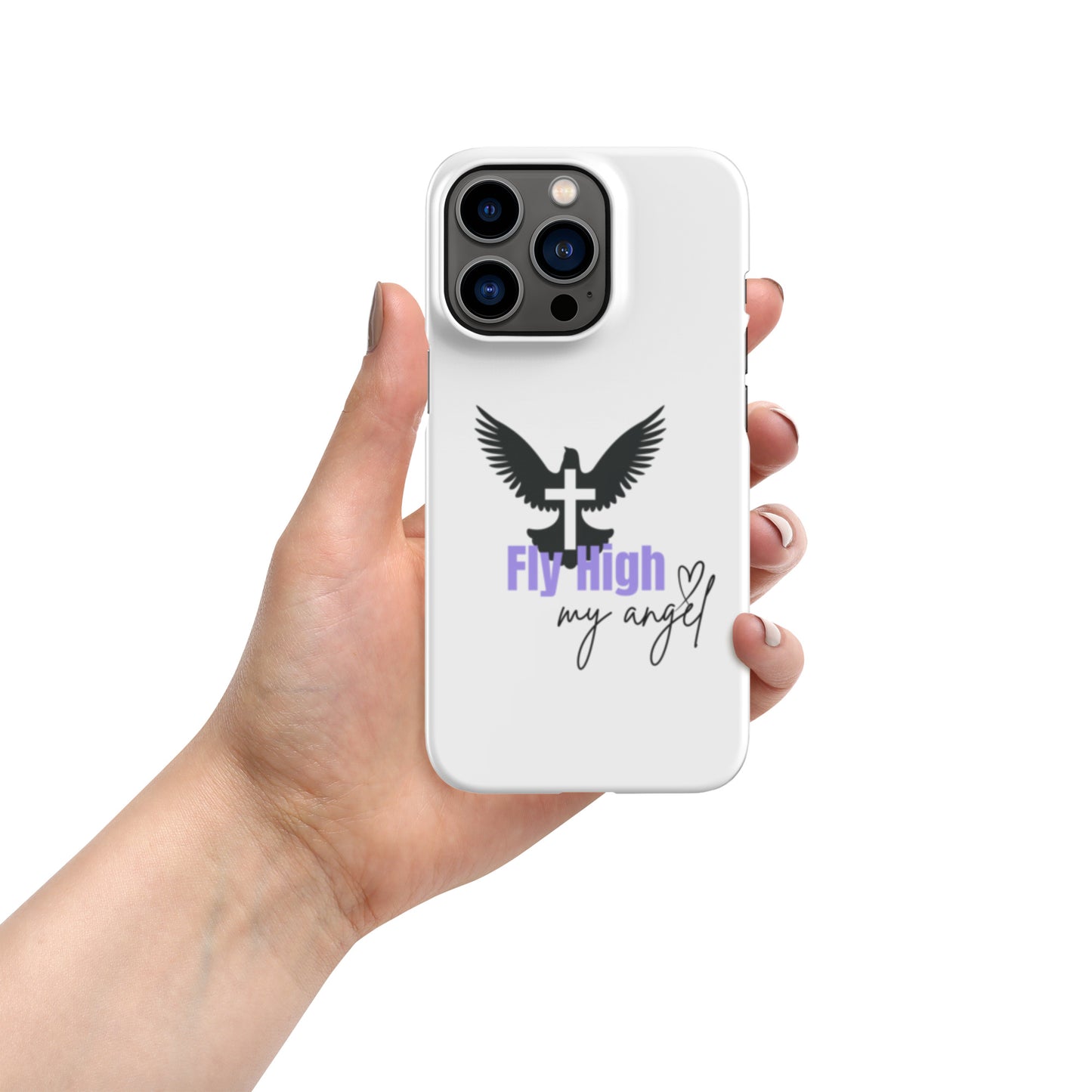 Fly High My Angel Snap case for iPhone® - Purple
