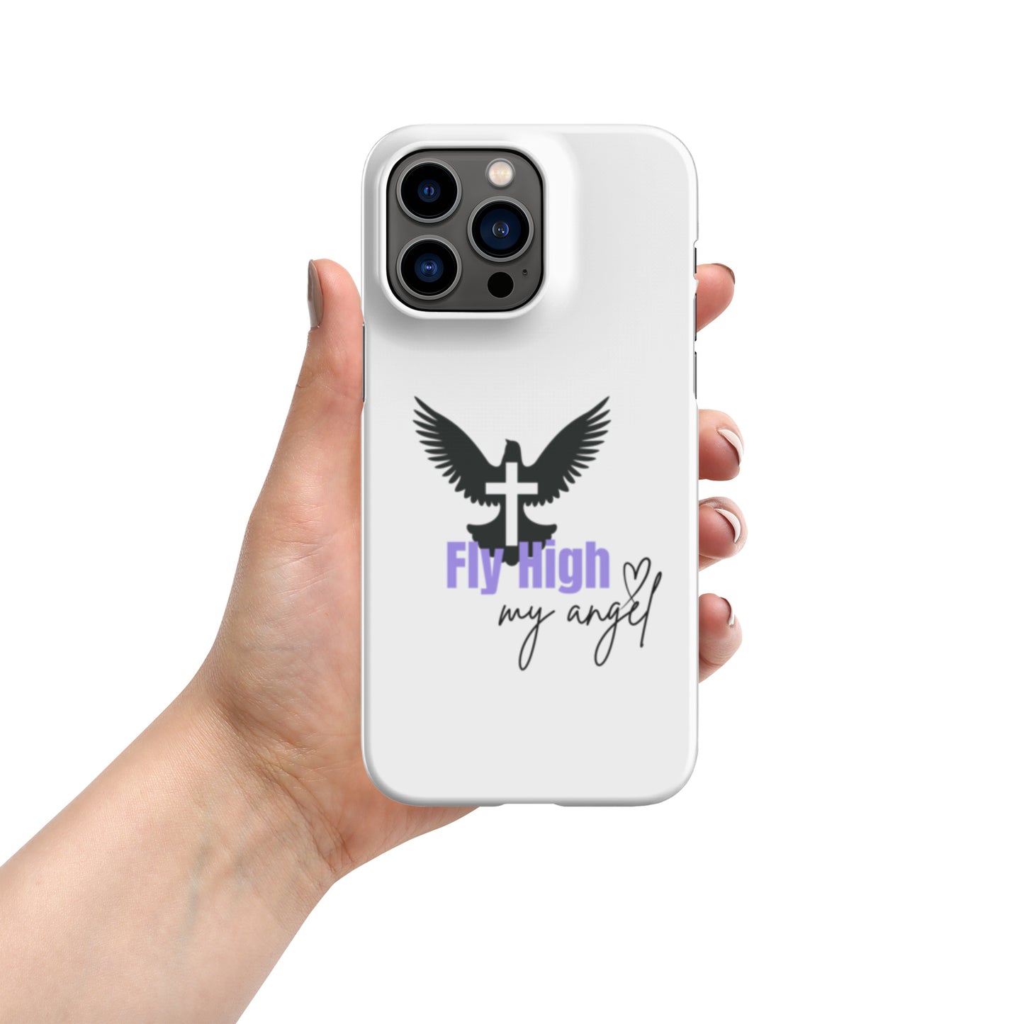 Fly High My Angel Snap case for iPhone® - Purple