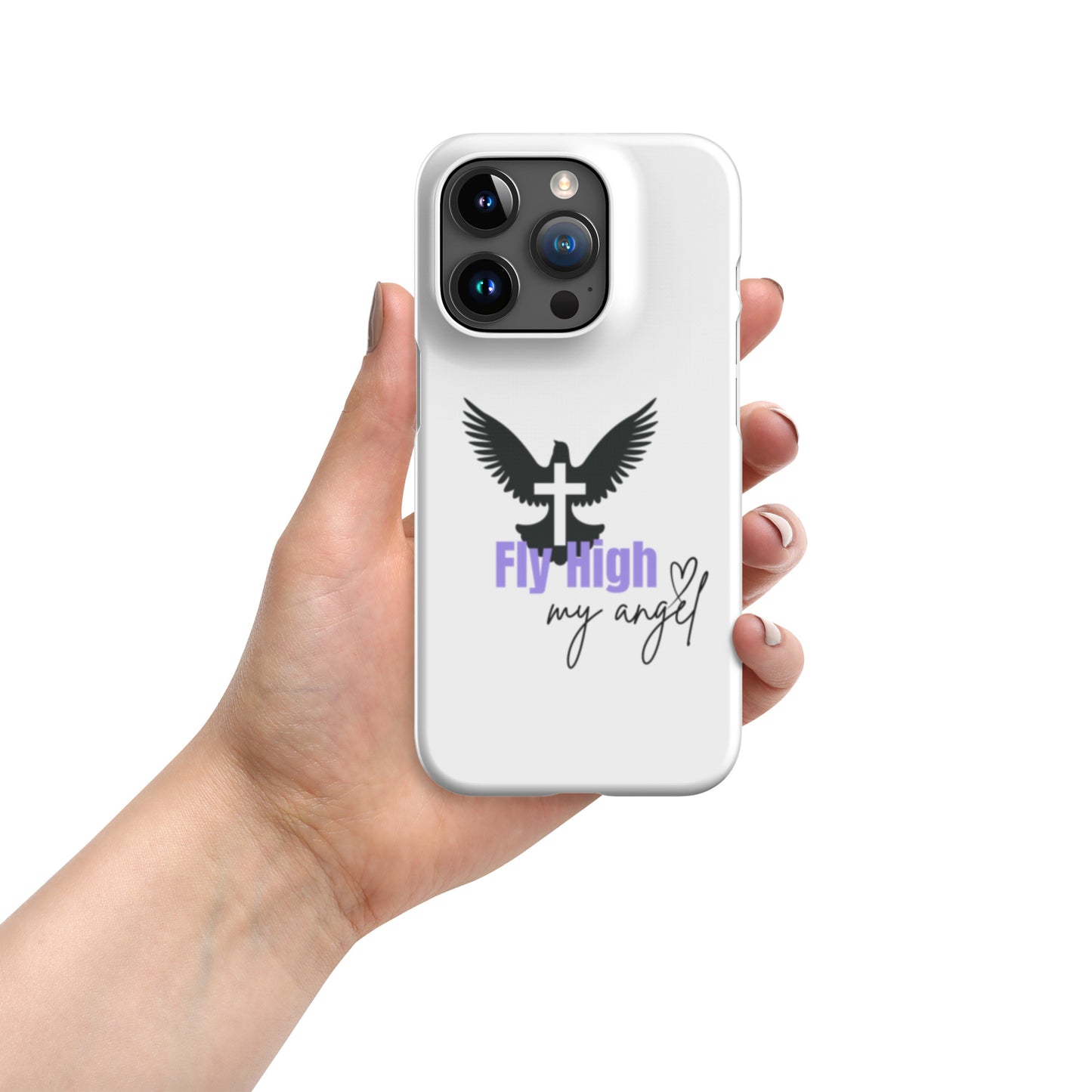 Fly High My Angel Snap case for iPhone® - Purple