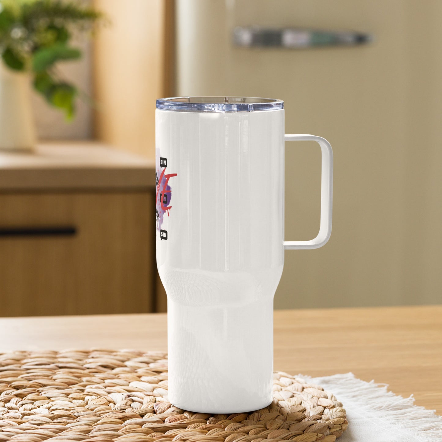 Love Covers Sin Travel mug with a handle