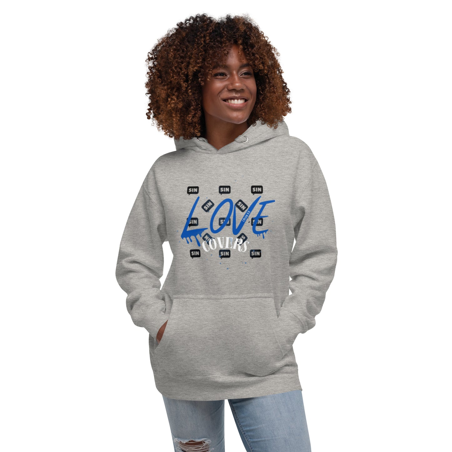 Love Covers Sin Unisex Hoodie (Multiple Colors Available)