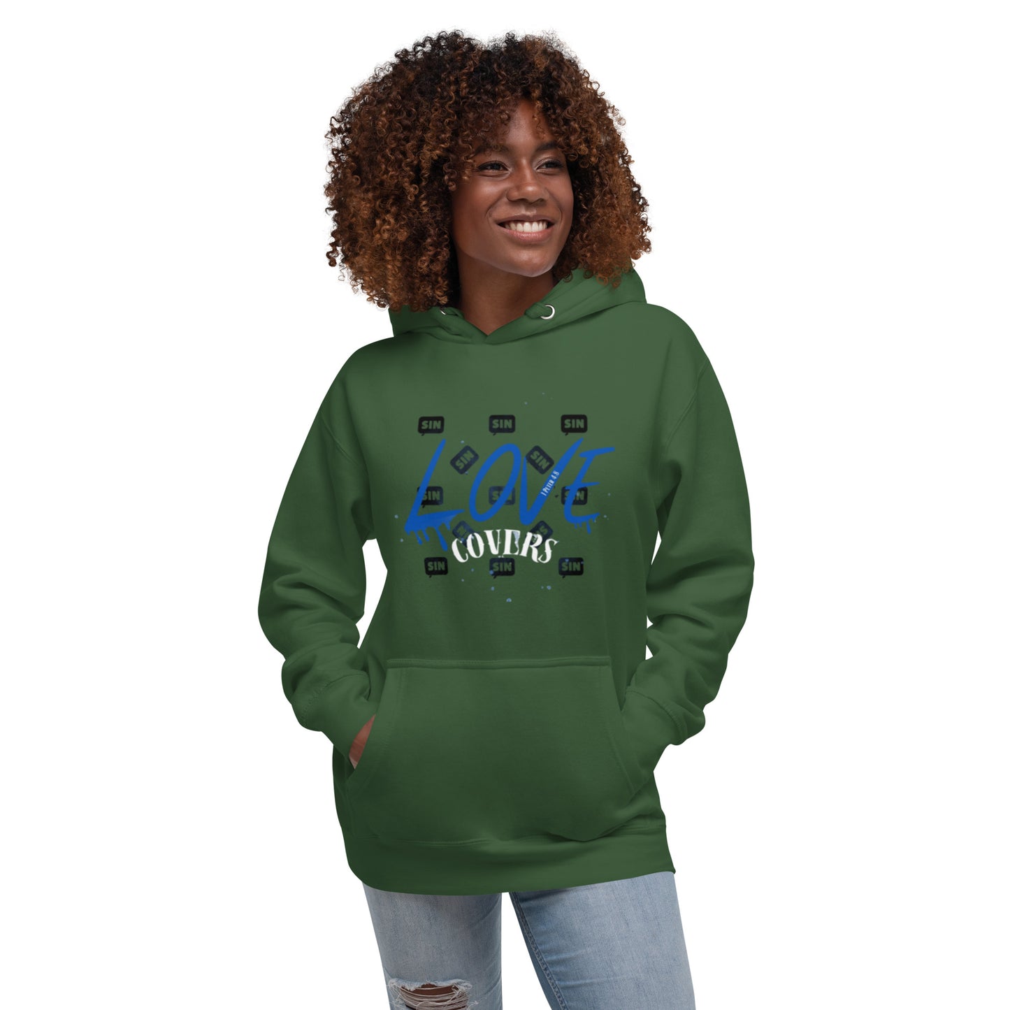 Love Covers Sin Unisex Hoodie (Multiple Colors Available)