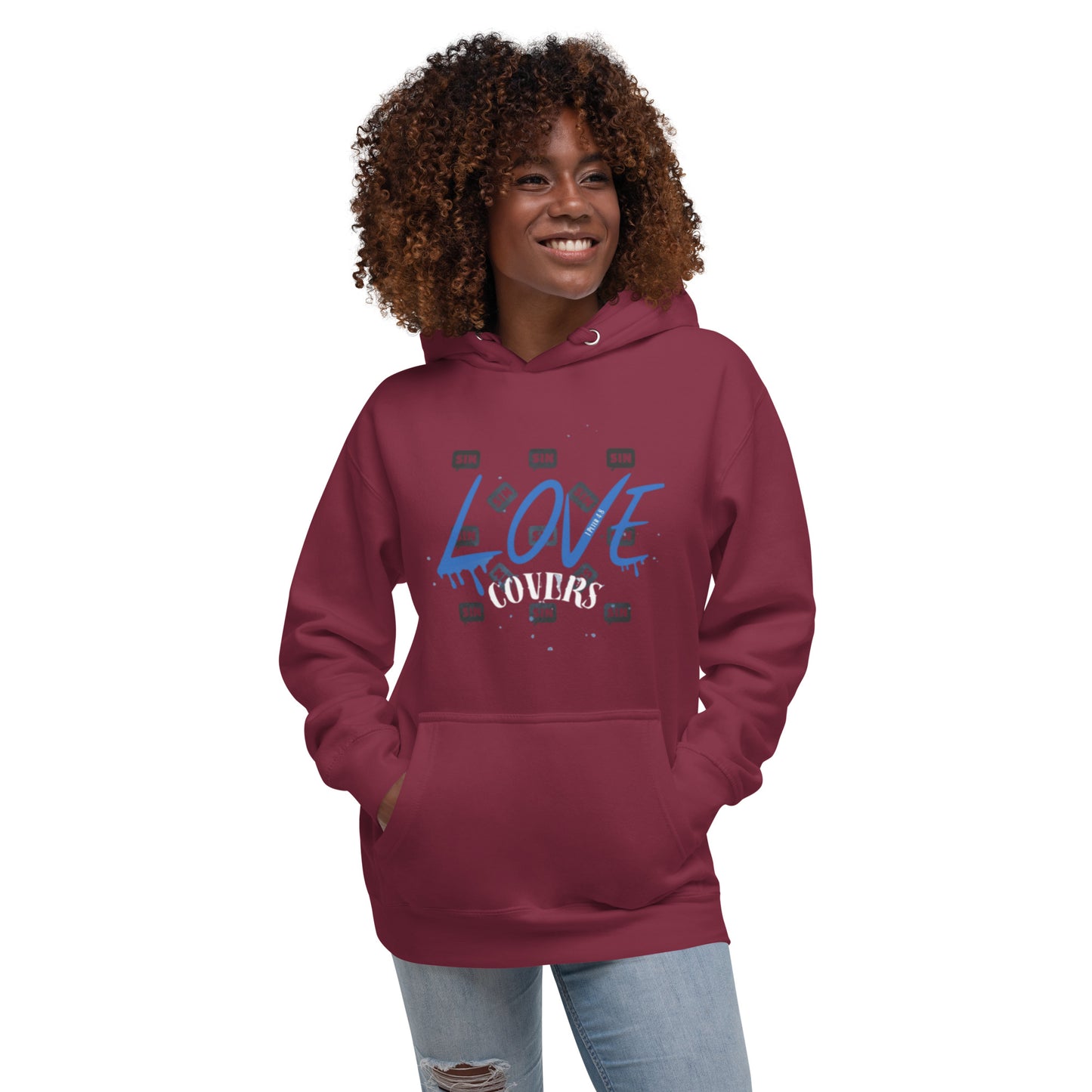 Love Covers Sin Unisex Hoodie (Multiple Colors Available)