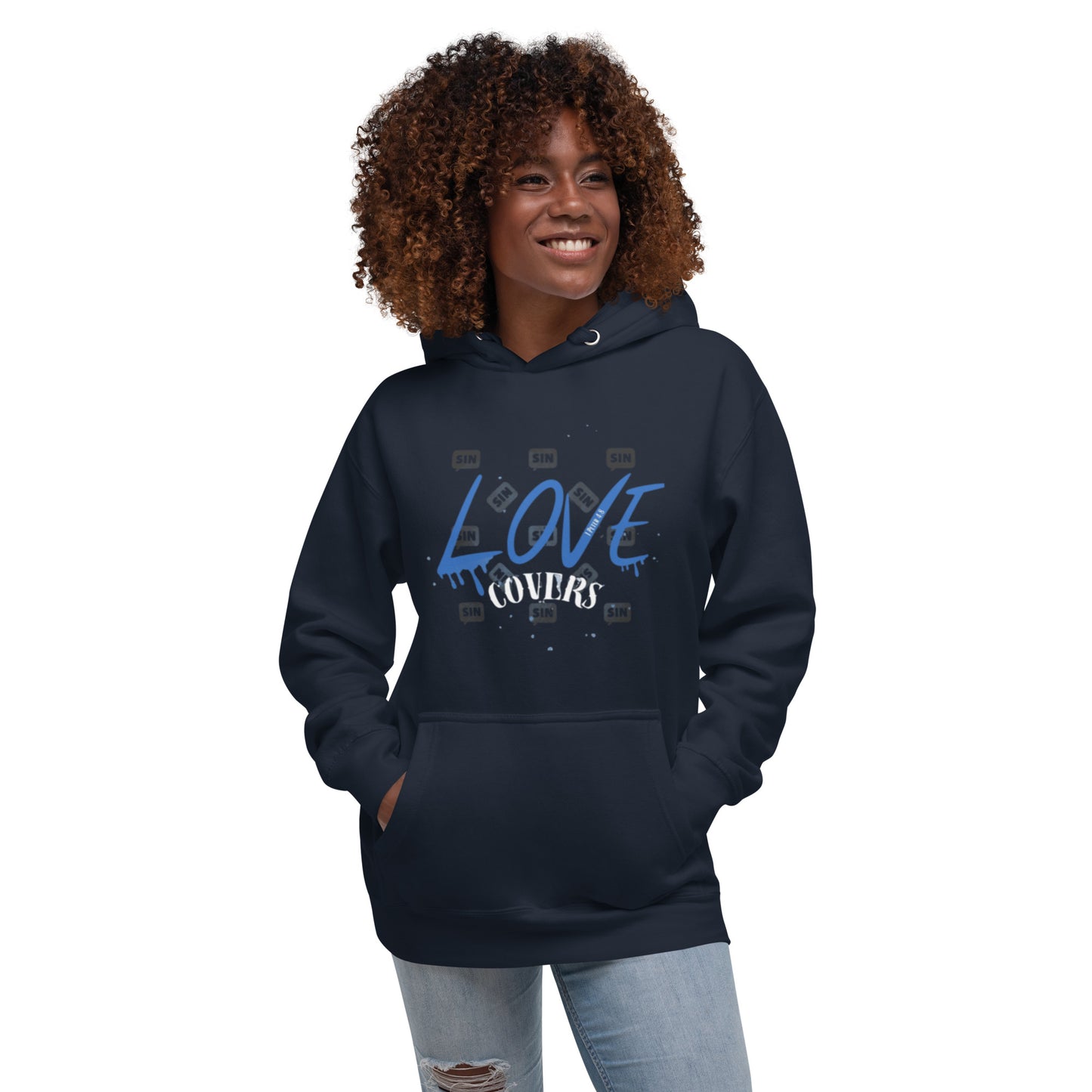 Love Covers Sin Unisex Hoodie (Multiple Colors Available)