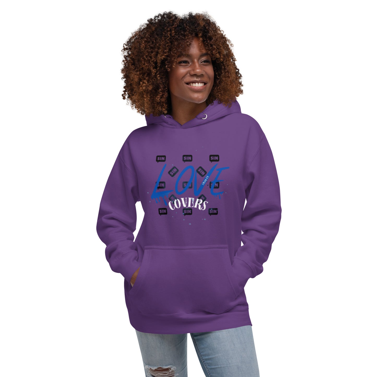 Love Covers Sin Unisex Hoodie (Multiple Colors Available)