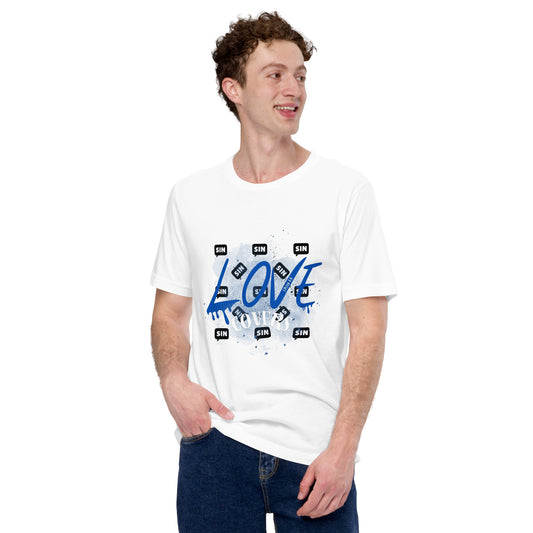 Love Covers Sin Unisex t-shirt - White