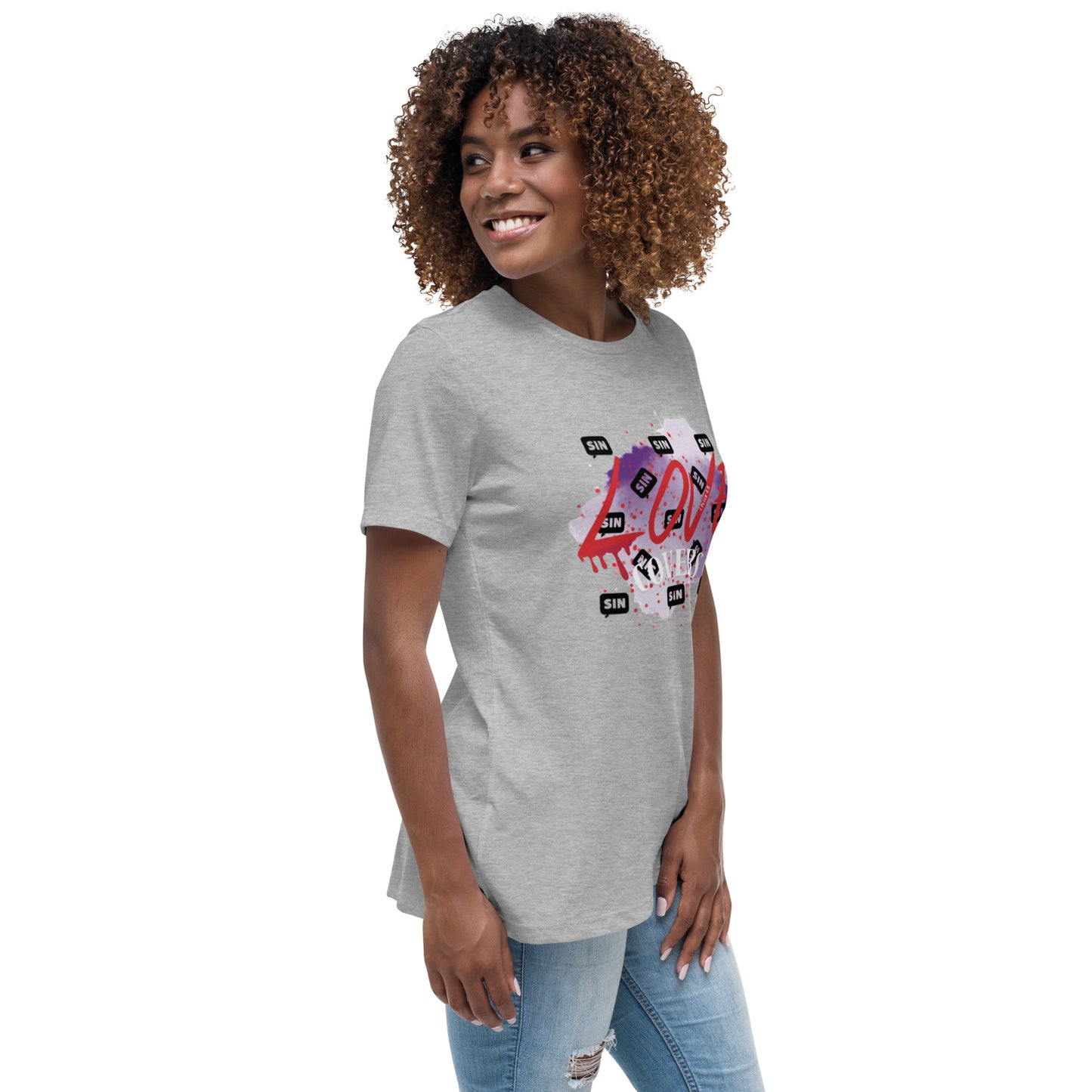 Love Covers Sin Women's Relaxed T-Shirt (12 colors available)