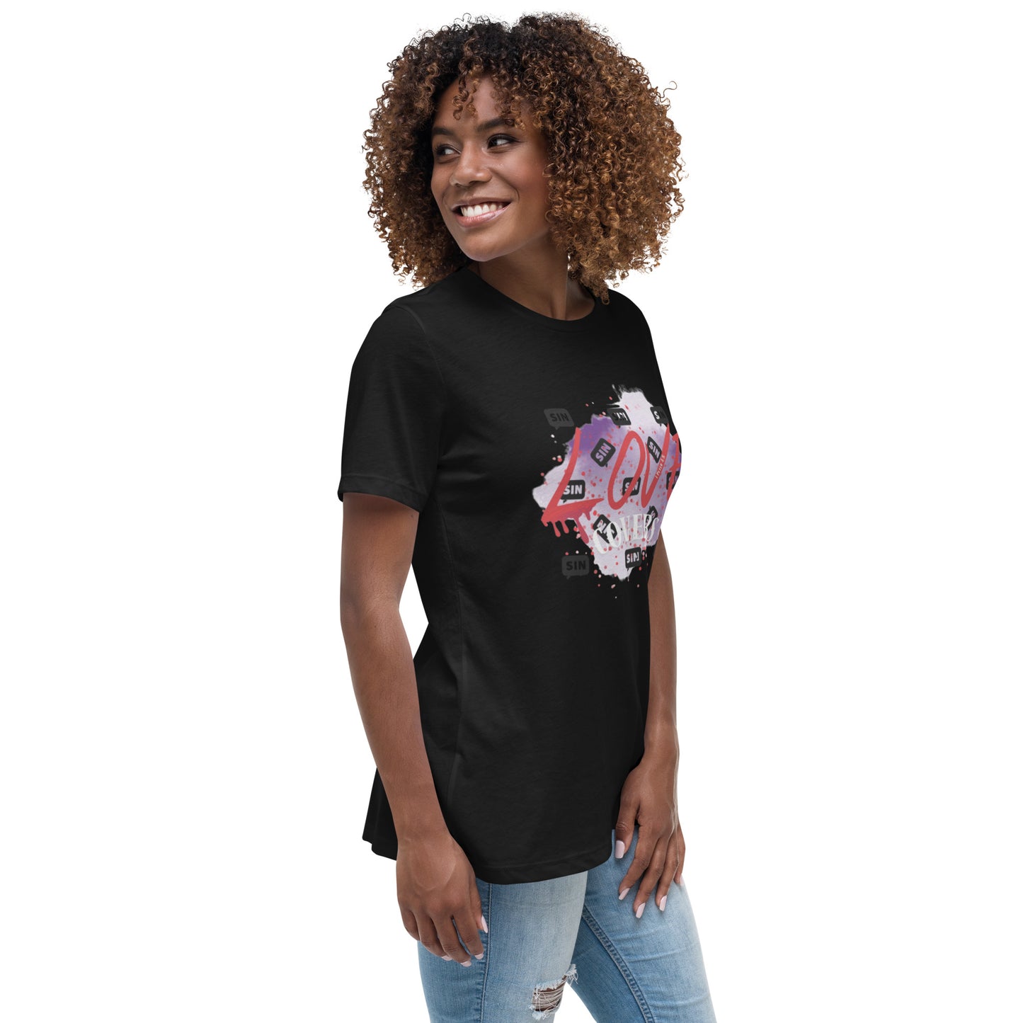 Love Covers Sin Women's Relaxed T-Shirt (12 colors available)
