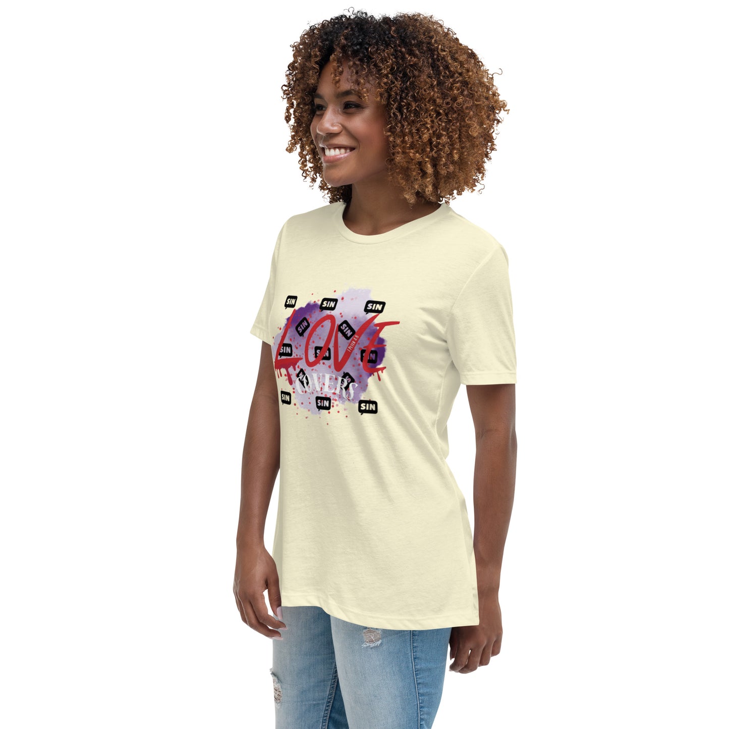 Love Covers Sin Women's Relaxed T-Shirt (12 colors available)