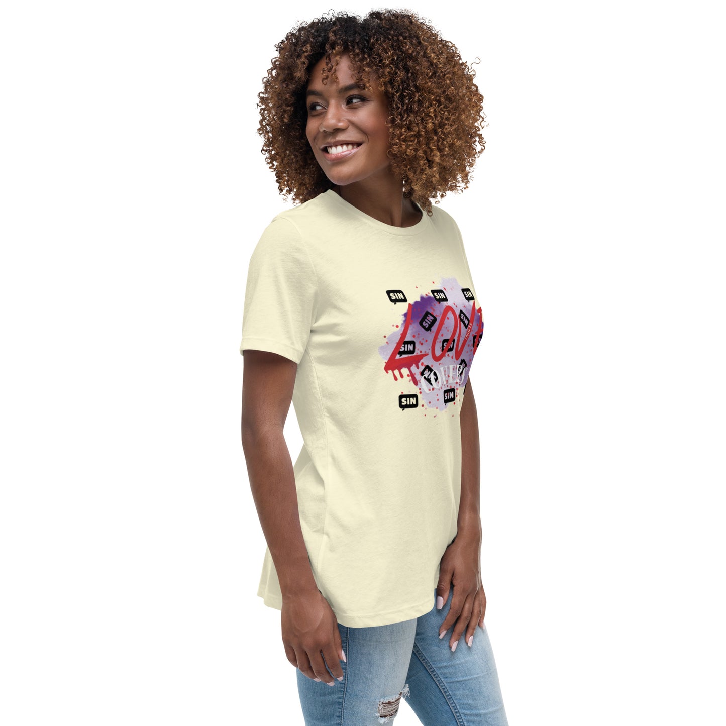 Love Covers Sin Women's Relaxed T-Shirt (12 colors available)