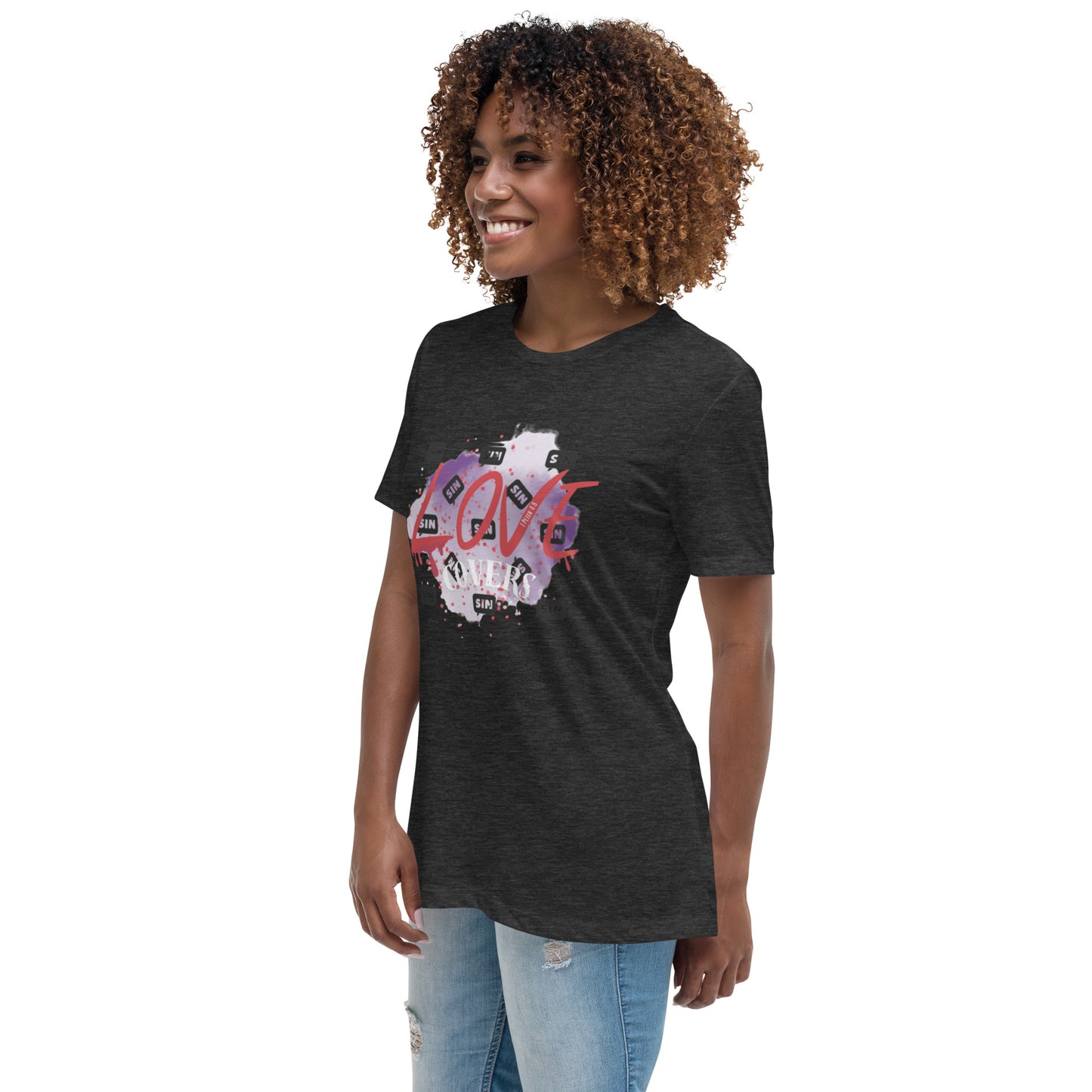 Love Covers Sin Women's Relaxed T-Shirt (12 colors available)