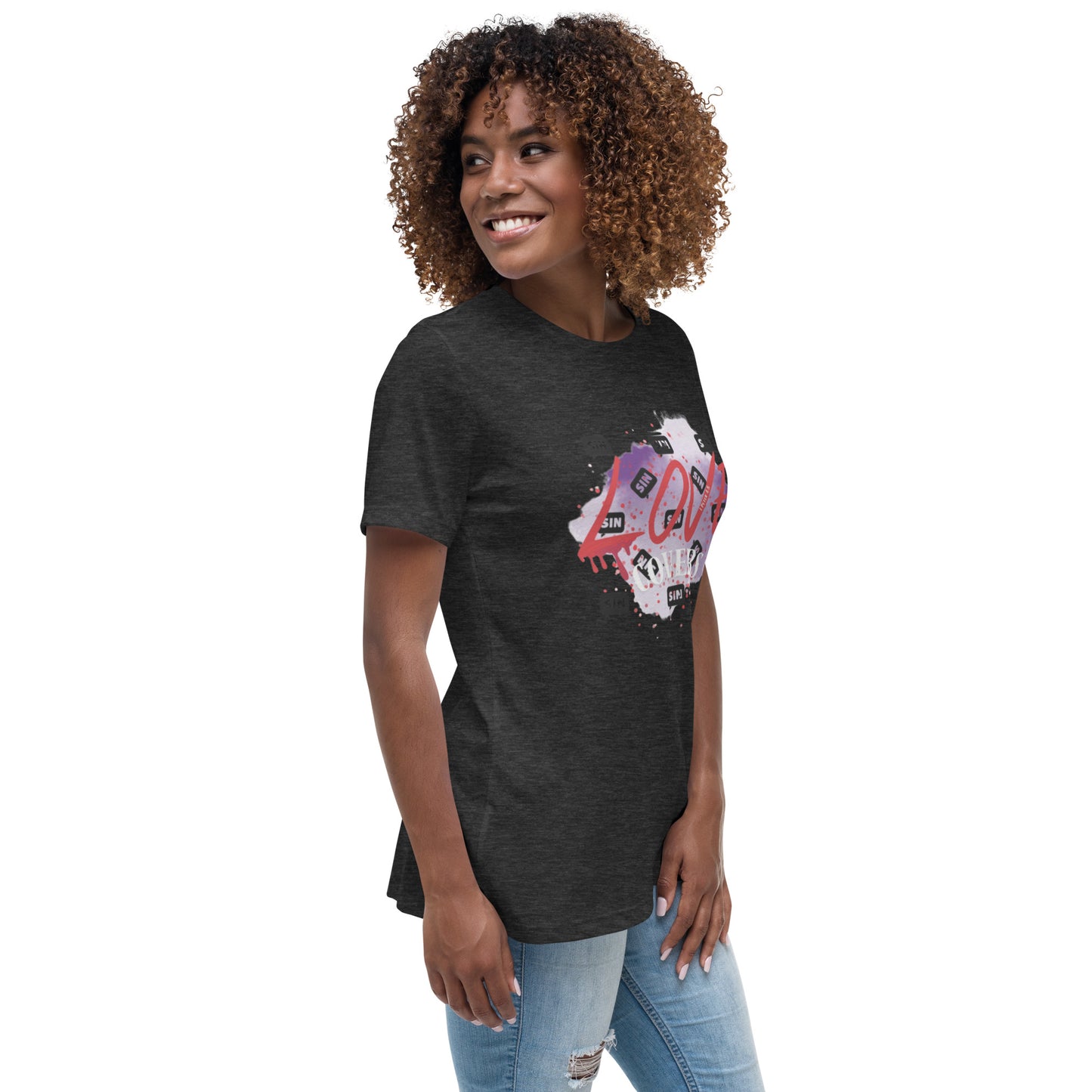 Love Covers Sin Women's Relaxed T-Shirt (12 colors available)