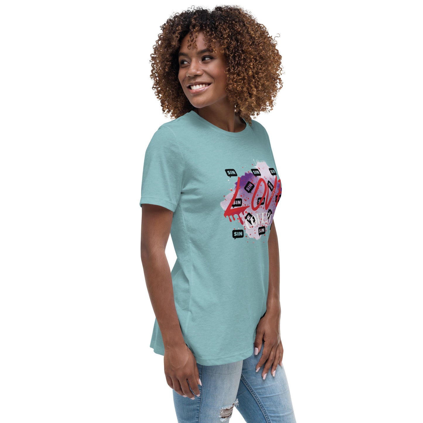 Love Covers Sin Women's Relaxed T-Shirt (12 colors available)