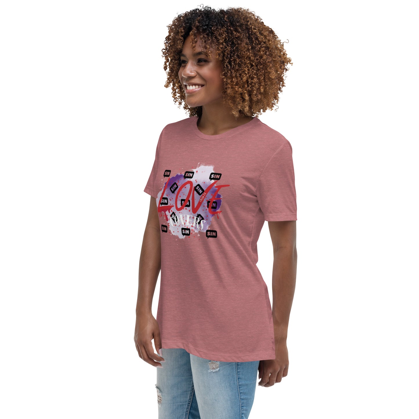 Love Covers Sin Women's Relaxed T-Shirt (12 colors available)