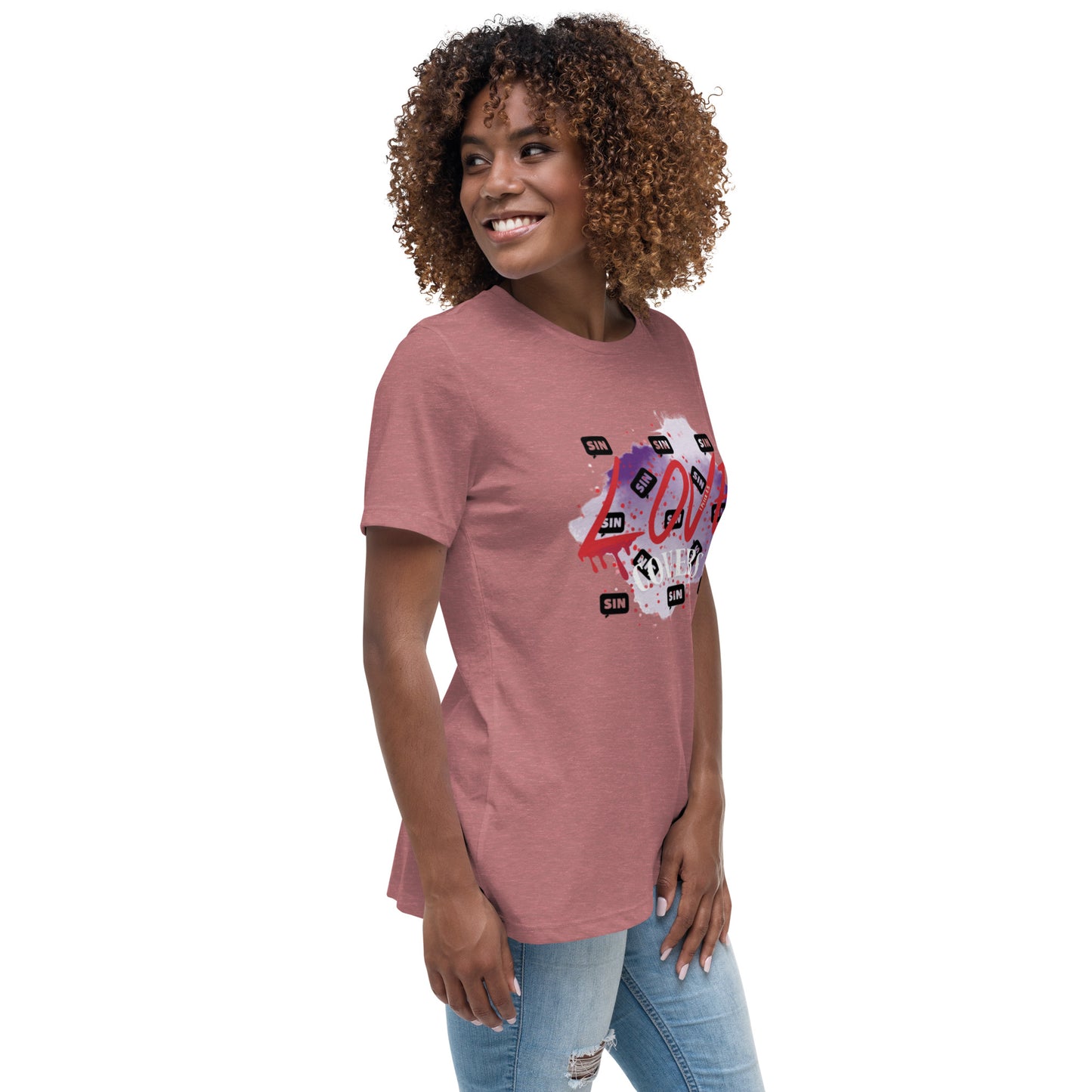 Love Covers Sin Women's Relaxed T-Shirt (12 colors available)