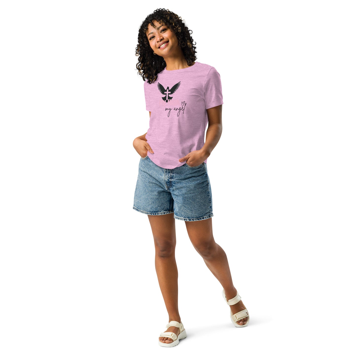 Fly High My Angel Women's Relaxed T-Shirt - Pink