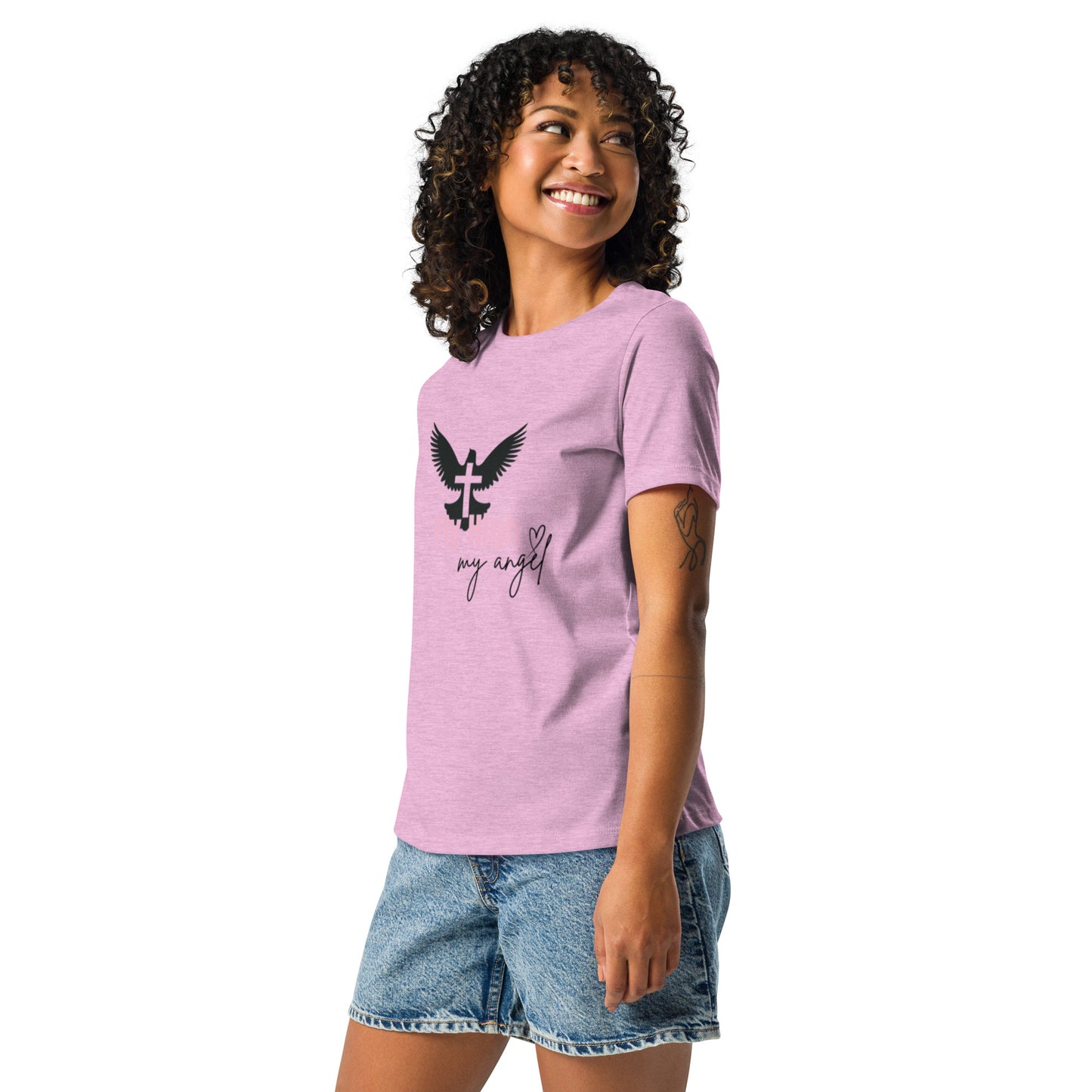 Fly High My Angel Women's Relaxed T-Shirt - Pink