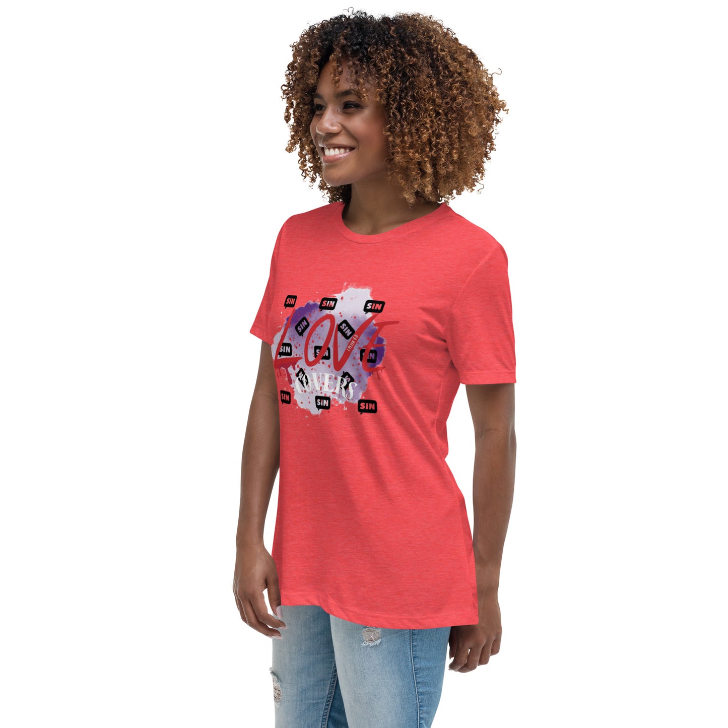 Love Covers Sin Women's Relaxed T-Shirt (12 colors available)
