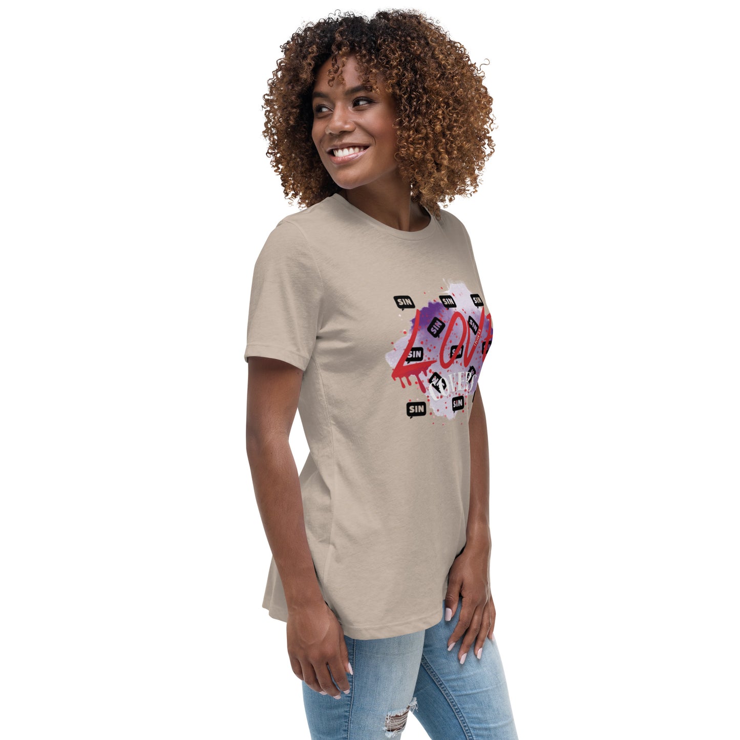 Love Covers Sin Women's Relaxed T-Shirt (12 colors available)
