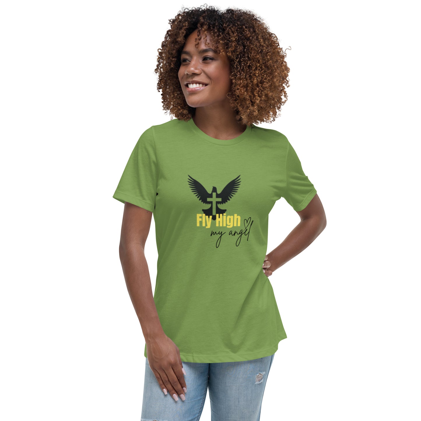 Fly High My Angel Women's Relaxed T-Shirt - Yellow