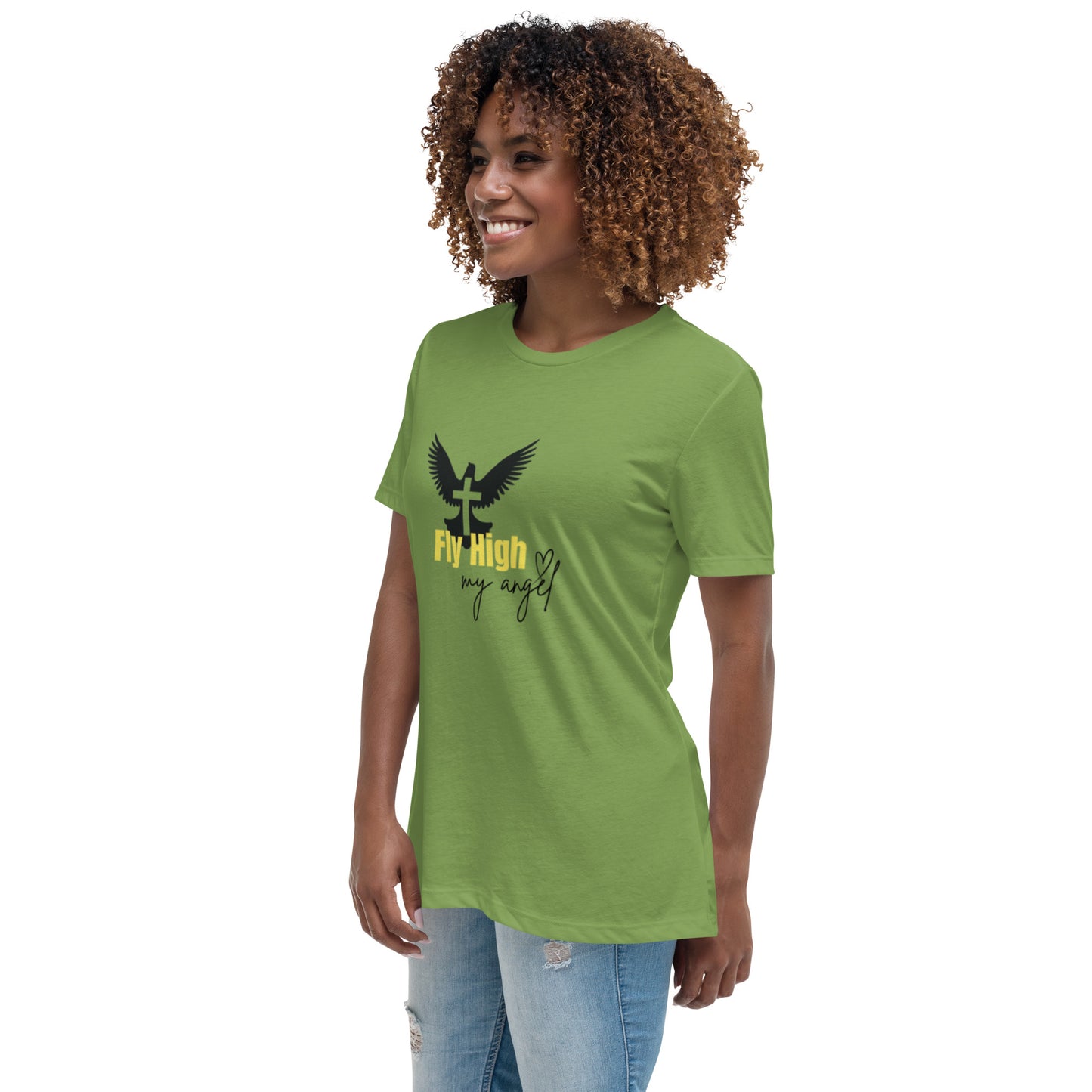 Fly High My Angel Women's Relaxed T-Shirt - Yellow
