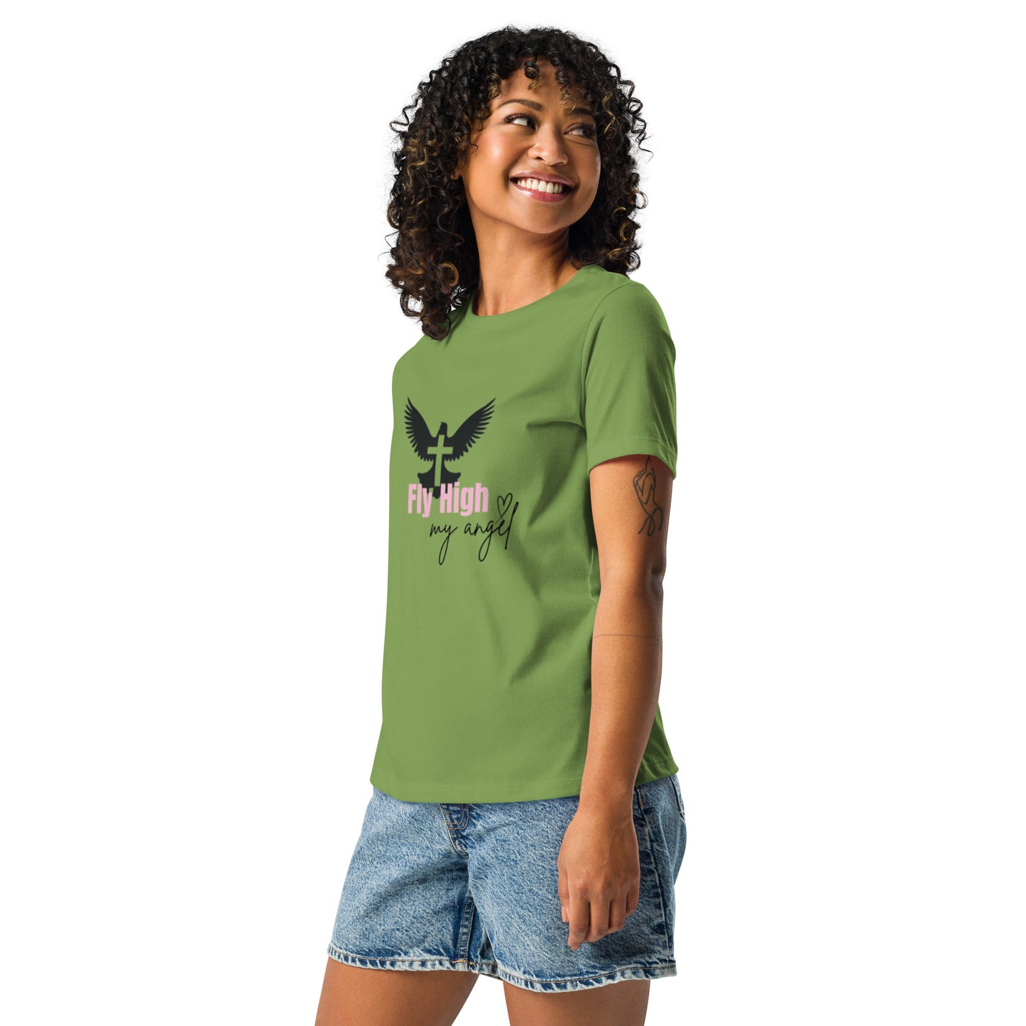 Fly High My Angel Women's Relaxed T-Shirt - Pink