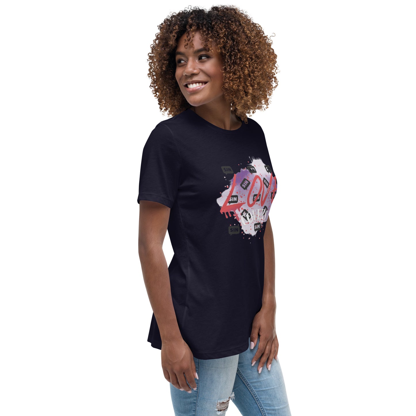 Love Covers Sin Women's Relaxed T-Shirt (12 colors available)