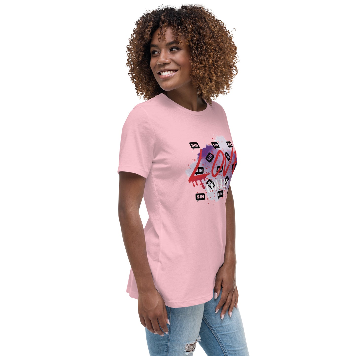 Love Covers Sin Women's Relaxed T-Shirt (12 colors available)