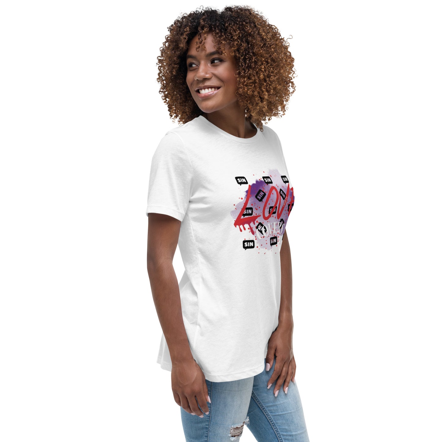 Love Covers Sin Women's Relaxed T-Shirt (12 colors available)