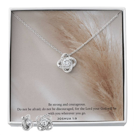 Love knot earring and necklace set